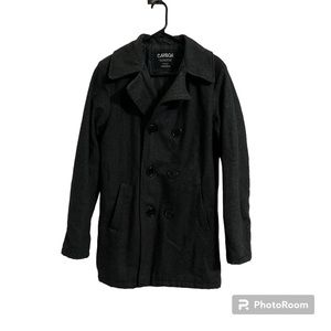CARBON Pea Coat Wool Blend Womens
